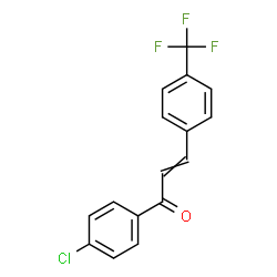 ChemSpider 2D Image | 1-(4-Chlorophenyl)-3-[4-(trifluoromethyl)phenyl]-2-propen-1-one | C16H10ClF3O