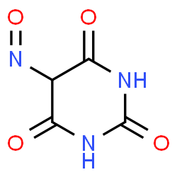 ChemSpider 2D Image | 5-Nitroso-2,4,6(1H,3H,5H)-pyrimidinetrione | C4H3N3O4