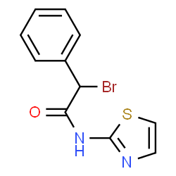 ChemSpider 2D Image | 2-Bromo-2-phenyl-N-(1,3-thiazol-2-yl)acetamide | C11H9BrN2OS