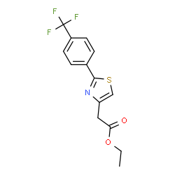 ChemSpider 2D Image | Ethyl {2-[4-(trifluoromethyl)phenyl]-1,3-thiazol-4-yl}acetate | C14H12F3NO2S