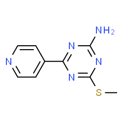 ChemSpider 2D Image | 4-(methylthio)-6-pyridin-4-yl-1,3,5-triazin-2-amine | C9H9N5S