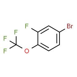 ChemSpider 2D Image | 4-Bromo-2-fluoro-1-(trifluoromethoxy)benzene | C7H3BrF4O