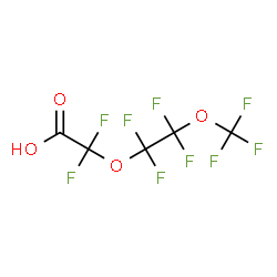 ChemSpider 2D Image | Difluoro[1,1,2,2-tetrafluoro-2-(trifluoromethoxy)ethoxy]acetic acid | C5HF9O4