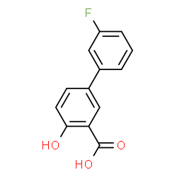 ChemSpider 2D Image | 3'-Fluoro-4-hydroxy-3-biphenylcarboxylic acid | C13H9FO3