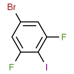 ChemSpider 2D Image | 2,6-Difluoro-4-Bromo Iodobenzene | C6H2BrF2I
