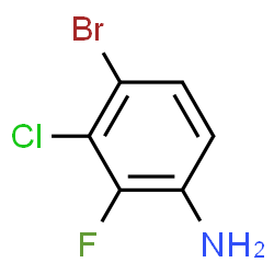 ChemSpider 2D Image | 4-Bromo-3-chloro-2-fluoroaniline | C6H4BrClFN