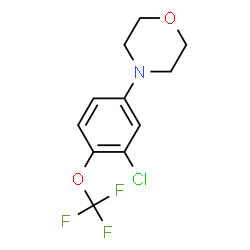 ChemSpider 2D Image | 4-[3-Chloro-4-(trifluoromethoxy)phenyl]morpholine | C11H11ClF3NO2