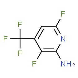 ChemSpider 2D Image | 3,6-Difluoro-4-(trifluoromethyl)-2-pyridinamine | C6H3F5N2