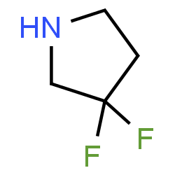 ChemSpider 2D Image | 3,3-Difluoropyrrolidine | C4H7F2N