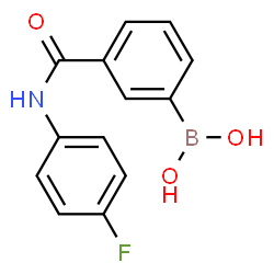 ChemSpider 2D Image | 3-[(4-fluoroanilino)carbonyl]phenylboronic acid | C13H11BFNO3