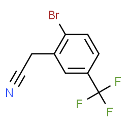 ChemSpider 2D Image | 2-Bromo-5-(trifluoromethyl)benzyl cyanide | C9H5BrF3N