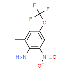 ChemSpider 2D Image | 2-Methyl-6-nitro-4-(trifluoromethoxy)aniline | C8H7F3N2O3