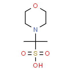 ChemSpider 2D Image | 2-(4-Morpholinyl)-2-propanesulfonic acid | C7H15NO4S