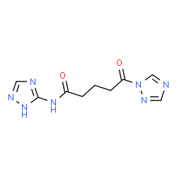 ChemSpider 2D Image | 5-Oxo-5-(1H-1,2,4-triazol-1-yl)-N-(1H-1,2,4-triazol-5-yl)pentanamide | C9H11N7O2