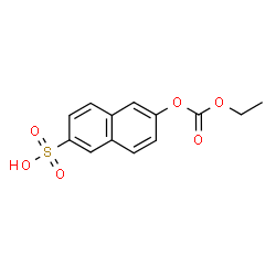 ChemSpider 2D Image | 6-[(Ethoxycarbonyl)oxy]-2-naphthalenesulfonic acid | C13H12O6S