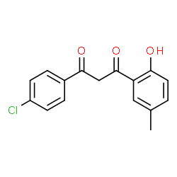 ChemSpider 2D Image | 1-(4-Chlorophenyl)-3-(2-hydroxy-5-methylphenyl)-1,3-propanedione | C16H13ClO3