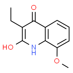 ChemSpider 2D Image | 3-Ethyl-2-hydroxy-8-methoxy-4(1H)-quinolinone | C12H13NO3