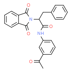 ChemSpider 2D Image | N-(3-Acetylphenyl)-2-(1,3-dioxo-1,3-dihydro-2H-isoindol-2-yl)-3-phenylpropanamide | C25H20N2O4