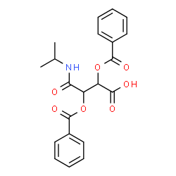 ChemSpider 2D Image | 2,3-Bis(benzoyloxy)-4-(isopropylamino)-4-oxobutanoic acid | C21H21NO7