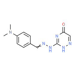ChemSpider 2D Image | 3-{2-[4-(Dimethylamino)benzylidene]hydrazino}-1,2,4-triazin-5(2H)-one | C12H14N6O
