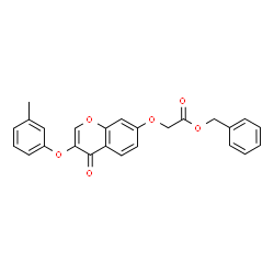 ChemSpider 2D Image | Benzyl {[3-(3-methylphenoxy)-4-oxo-4H-chromen-7-yl]oxy}acetate | C25H20O6