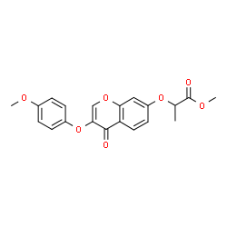 ChemSpider 2D Image | Methyl 2-{[3-(4-methoxyphenoxy)-4-oxo-4H-chromen-7-yl]oxy}propanoate | C20H18O7