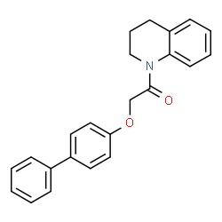 ChemSpider 2D Image | 2-(4-Biphenylyloxy)-1-(3,4-dihydro-1(2H)-quinolinyl)ethanone | C23H21NO2
