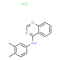 ChemSpider 2D Image | N4-(3,4-dimethylphenyl)quinazolin-4-amine hydrochloride | C16H16ClN3
