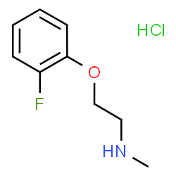 ChemSpider 2D Image | [2-(2-FLUOROPHENOXY)ETHYL](METHYL)AMINE HYDROCHLORIDE | C9H13ClFNO