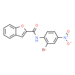ChemSpider 2D Image | N-(2-Bromo-4-nitrophenyl)-1-benzofuran-2-carboxamide | C15H9BrN2O4