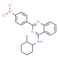ChemSpider 2D Image | N-(2-Methylcyclohexyl)-2-(4-nitrophenyl)-4-quinazolinamine | C21H22N4O2