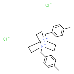 ChemSpider 2D Image | 1,4-Bis(4-methylbenzyl)-1,4-diazoniabicyclo[2.2.2]octane dichloride | C22H30Cl2N2