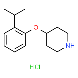 ChemSpider 2D Image | 4-(2-isopropylphenoxy)piperidine hydrochloride | C14H22ClNO