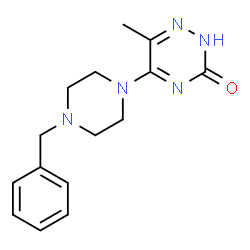 ChemSpider 2D Image | 5-(4-Benzyl-1-piperazinyl)-6-methyl-1,2,4-triazin-3(2H)-one | C15H19N5O