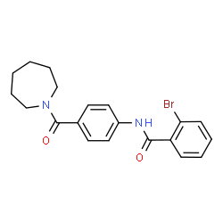 ChemSpider 2D Image | N-[4-(1-Azepanylcarbonyl)phenyl]-2-bromobenzamide | C20H21BrN2O2