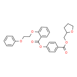 ChemSpider 2D Image | 4-[(Tetrahydro-2-furanylmethoxy)carbonyl]phenyl 2-(2-phenoxyethoxy)benzoate | C27H26O7
