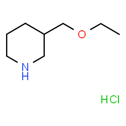 ChemSpider 2D Image | 3-(ethoxymethyl)piperidine hydrochloride | C8H18ClNO