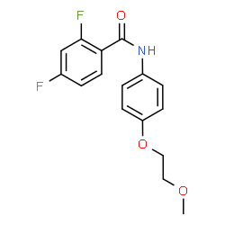 ChemSpider 2D Image | 2,4-Difluoro-N-[4-(2-methoxyethoxy)phenyl]benzamide | C16H15F2NO3