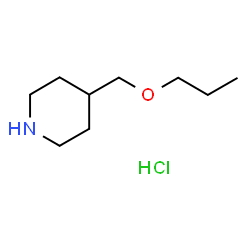 ChemSpider 2D Image | 4-(propoxymethyl)piperidine hydrochloride | C9H20ClNO