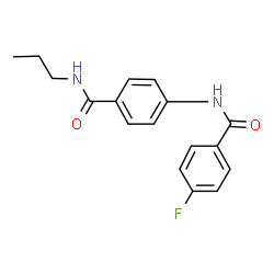 ChemSpider 2D Image | 4-Fluoro-N-[4-(propylcarbamoyl)phenyl]benzamide | C17H17FN2O2