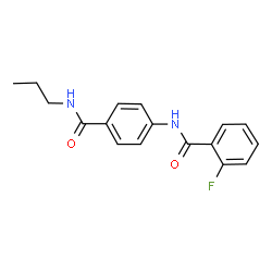 ChemSpider 2D Image | 2-Fluoro-N-[4-(propylcarbamoyl)phenyl]benzamide | C17H17FN2O2