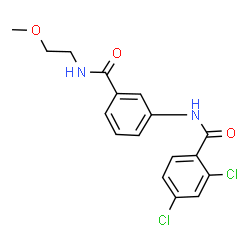 ChemSpider 2D Image | 2,4-Dichloro-N-{3-[(2-methoxyethyl)carbamoyl]phenyl}benzamide | C17H16Cl2N2O3