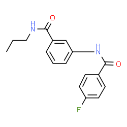 ChemSpider 2D Image | 3-[(4-Fluorobenzoyl)amino]-N-propylbenzamide | C17H17FN2O2