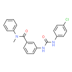 ChemSpider 2D Image | 3-{[(4-Chlorophenyl)carbamoyl]amino}-N-methyl-N-phenylbenzamide | C21H18ClN3O2