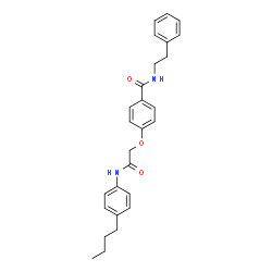ChemSpider 2D Image | 4-{2-[(4-Butylphenyl)amino]-2-oxoethoxy}-N-(2-phenylethyl)benzamide | C27H30N2O3