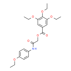 ChemSpider 2D Image | 2-[(4-Ethoxyphenyl)amino]-2-oxoethyl 3,4,5-triethoxybenzoate | C23H29NO7
