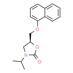 ChemSpider 2D Image | (5S)-3-Isopropyl-5-[(1-naphthyloxy)methyl]-1,3-oxazolidin-2-one | C17H19NO3