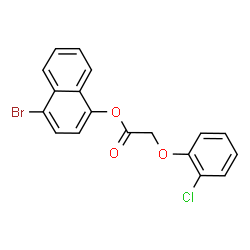 ChemSpider 2D Image | 4-Bromo-1-naphthyl (2-chlorophenoxy)acetate | C18H12BrClO3