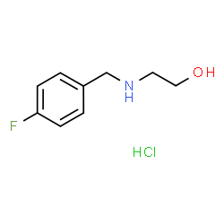 ChemSpider 2D Image | 2-[(4-Fluorobenzyl)amino]ethanol hydrochloride (1:1) | C9H13ClFNO
