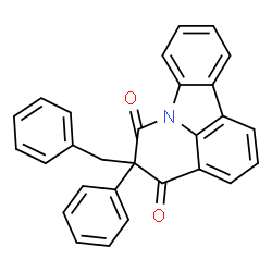 ChemSpider 2D Image | 5-Benzyl-5-phenyl-4H-pyrido[3,2,1-jk]carbazole-4,6(5H)-dione | C28H19NO2